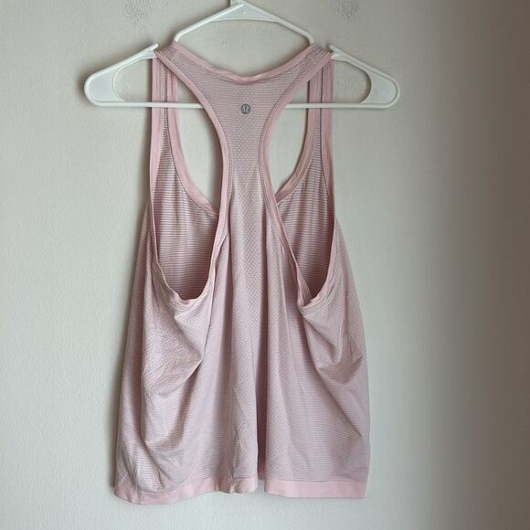 Lululemon Athletica swiftly Pink Tank running yoga activewear racer women 12 EUC - Picture 5 of 6